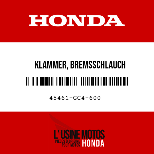 image de 45461-GC4-600 KLAMMER, BREMSSCHLAUCH