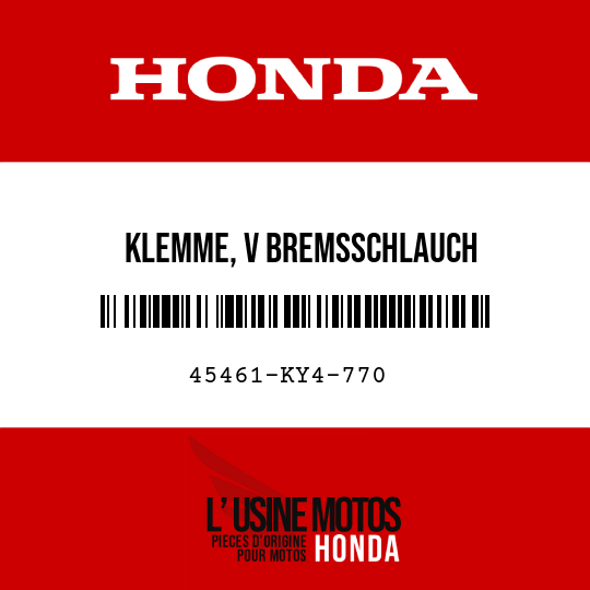 image de 45461-KY4-770 KLEMME, V BREMSSCHLAUCH