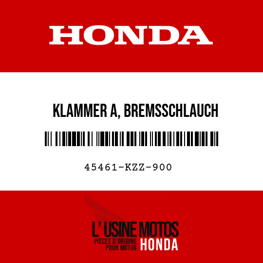 image de 45461-KZZ-900 KLAMMER A, BREMSSCHLAUCH