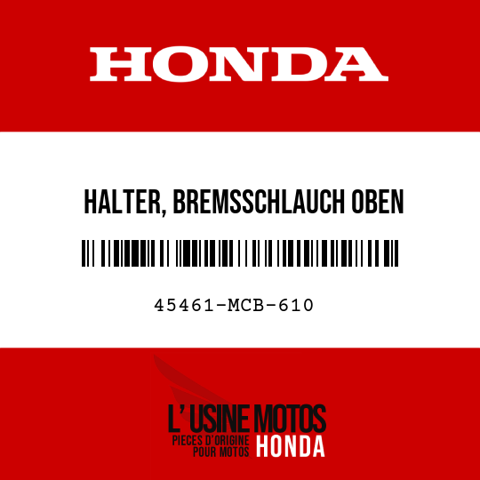 image de 45461-MCB-610 HALTER, BREMSSCHLAUCH OBEN