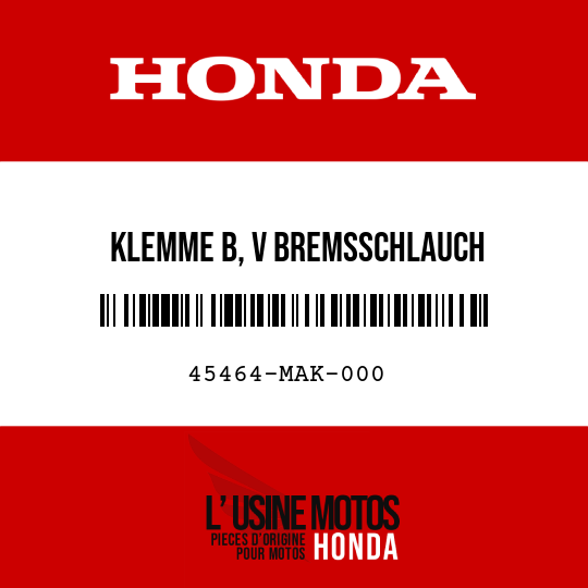 image de 45464-MAK-000 KLEMME B, V BREMSSCHLAUCH