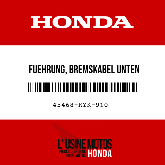 image de 45468-KYK-910 FUEHRUNG, BREMSKABEL UNTEN