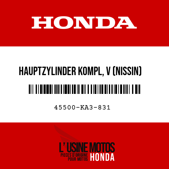 image de 45500-KA3-831 HAUPTZYLINDER KOMPL, V (NISSIN)