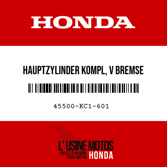 image de 45500-KC1-601 HAUPTZYLINDER KOMPL, V BREMSE