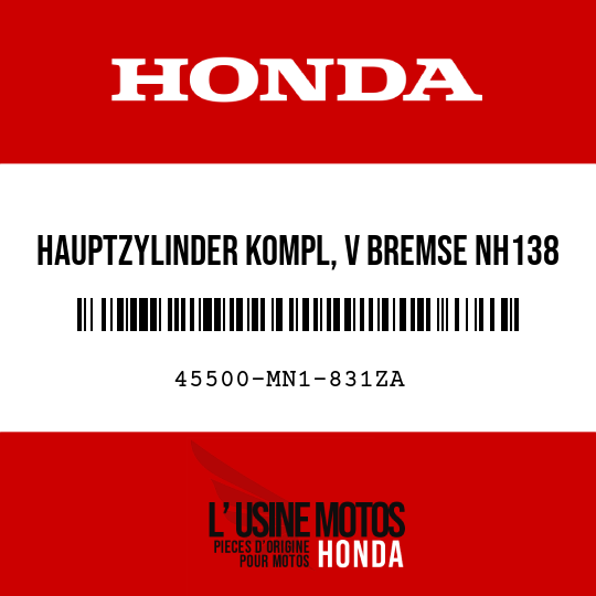 image de 45500-MN1-831ZA HAUPTZYLINDER KOMPL, V BREMSE NH138 