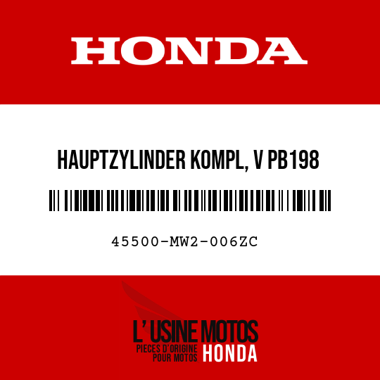 image de 45500-MW2-006ZC HAUPTZYLINDER KOMPL, V PB198 