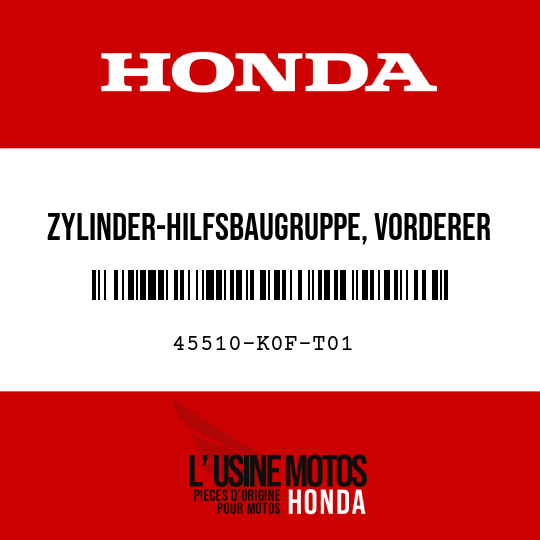 image de 45510-K0F-T01 ZYLINDER-HILFSBAUGRUPPE, VORDERER HAUPTBREMSZYLINDER