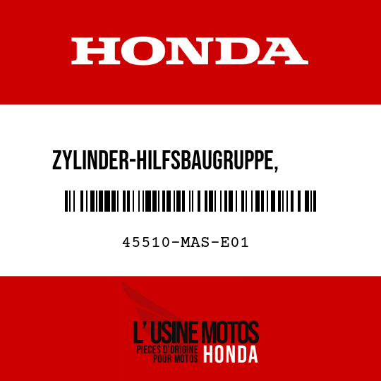 image de 45510-MAS-E01 ZYLINDER-HILFSBAUGRUPPE,      VORDERER HAUPTBREMSZYLINDER (NISSIN)