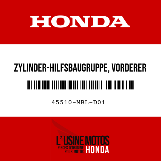 image de 45510-MBL-D01 ZYLINDER-HILFSBAUGRUPPE, VORDERER HAUPTBREMSZYLINDER