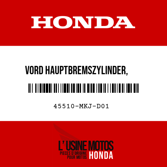 image de 45510-MKJ-D01 VORD HAUPTBREMSZYLINDER,     VORDHAUPTBREMSZYL-GEHAUSE