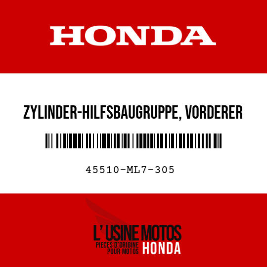 image de 45510-ML7-305 ZYLINDER-HILFSBAUGRUPPE, VORDERER HAUPTBREMSZYLINDER (NISSIN)