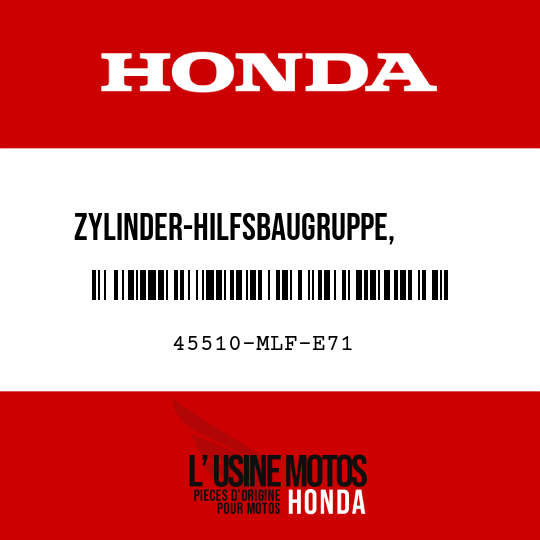 image de 45510-MLF-E71 ZYLINDER-HILFSBAUGRUPPE, VORDERER HAUPTBREMSZYLINDER (NISSIN)