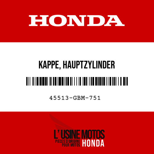 image de 45513-GBM-751 KAPPE, HAUPTZYLINDER