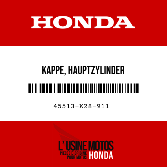 image de 45513-K28-911 KAPPE, HAUPTZYLINDER