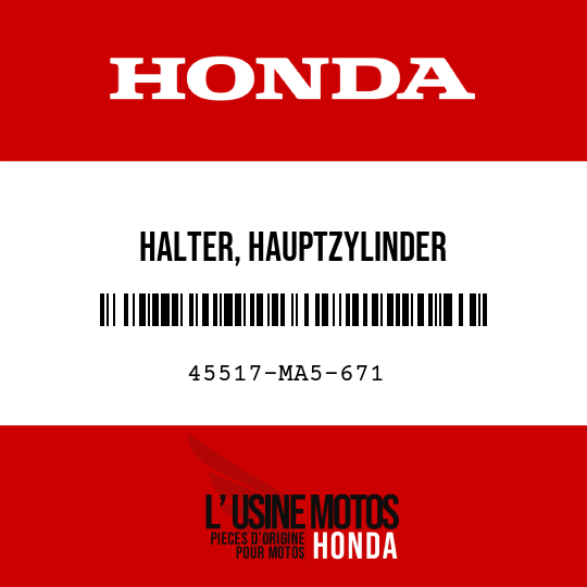 image de 45517-MA5-671 HALTER, HAUPTZYLINDER