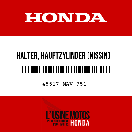 image de 45517-MAV-751 HALTER, HAUPTZYLINDER (NISSIN)