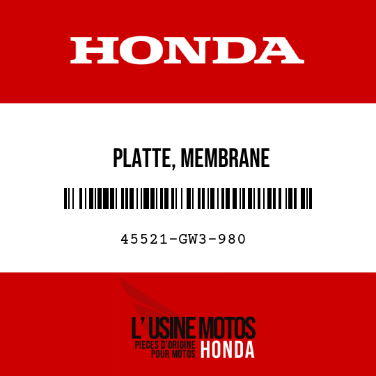 image de 45521-GW3-980 PLATTE, MEMBRANE