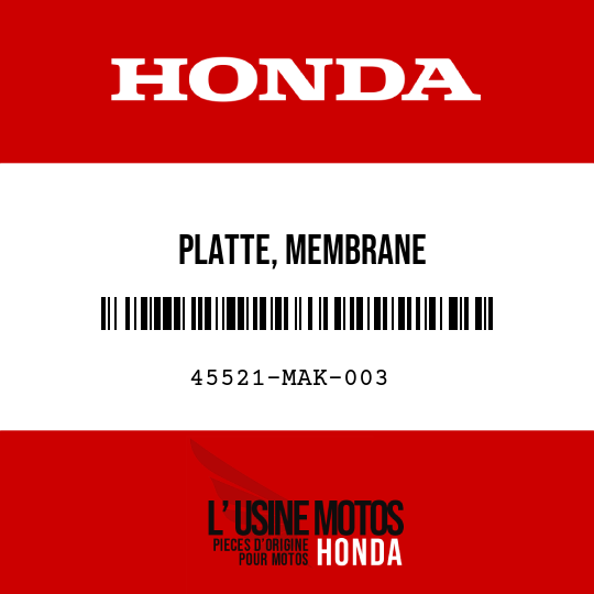 image de 45521-MAK-003 PLATTE, MEMBRANE