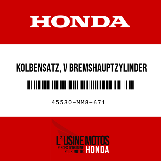 image de 45530-MM8-671 KOLBENSATZ, V BREMSHAUPTZYLINDER