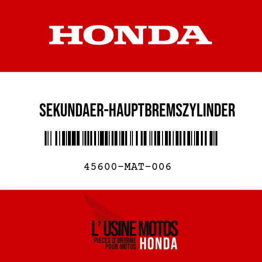 image de 45600-MAT-006 SEKUNDAER-HAUPTBREMSZYLINDER