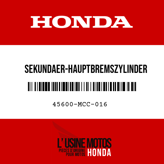 image de 45600-MCC-016 SEKUNDAER-HAUPTBREMSZYLINDER (NISSIN)