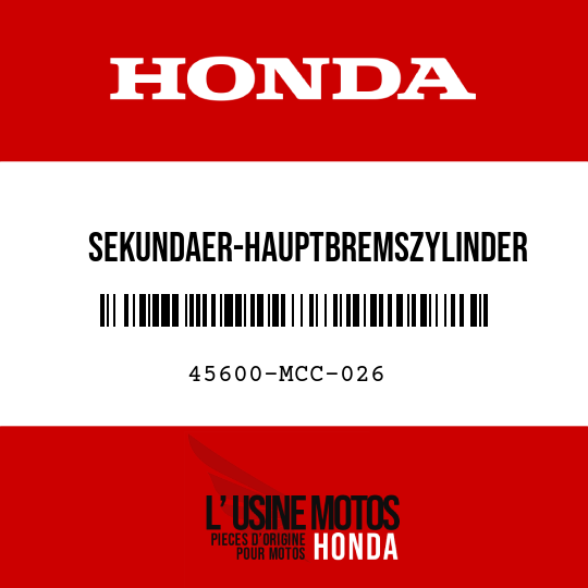 image de 45600-MCC-026 SEKUNDAER-HAUPTBREMSZYLINDER (NISSIN)