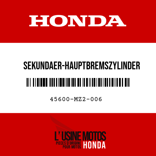 image de 45600-MZ2-006 SEKUNDAER-HAUPTBREMSZYLINDER (NISSIN)