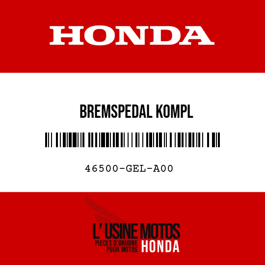 image de 46500-GEL-A00 BREMSPEDAL KOMPL