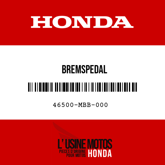 image de 46500-MBB-000 BREMSPEDAL