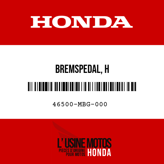 image de 46500-MBG-000 BREMSPEDAL, H