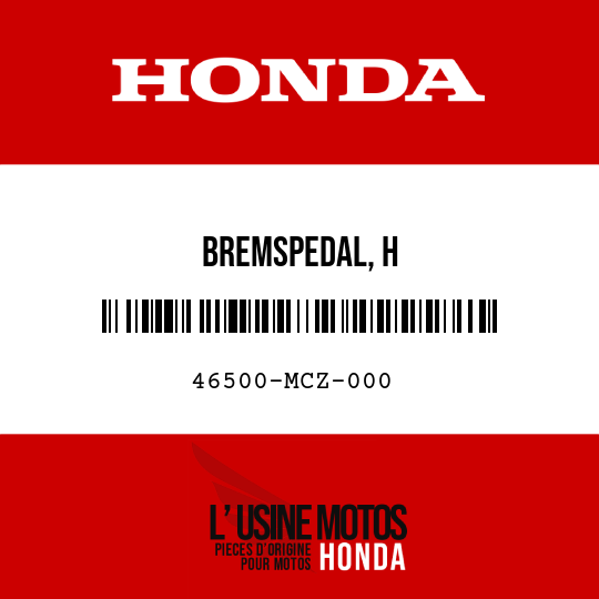 image de 46500-MCZ-000 BREMSPEDAL, H