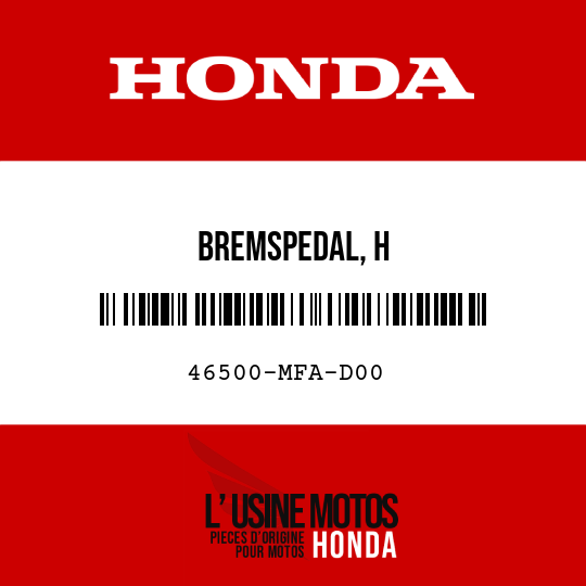 image de 46500-MFA-D00 BREMSPEDAL, H