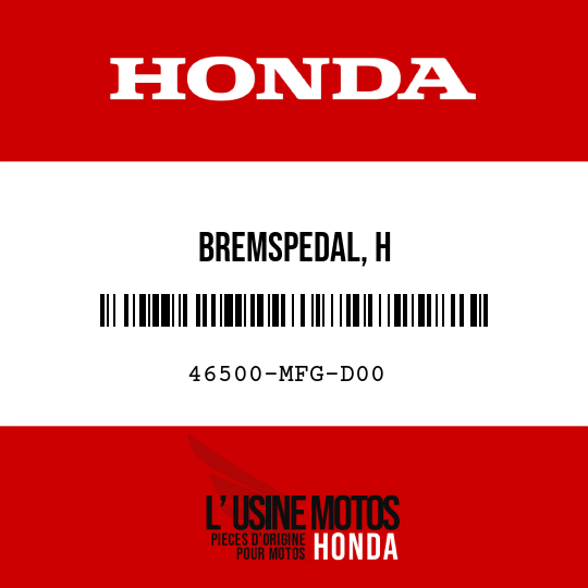 image de 46500-MFG-D00 BREMSPEDAL, H