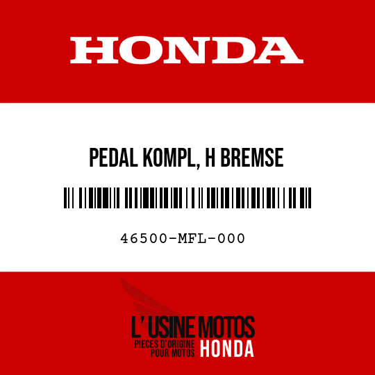 image de 46500-MFL-000 PEDAL KOMPL, H BREMSE