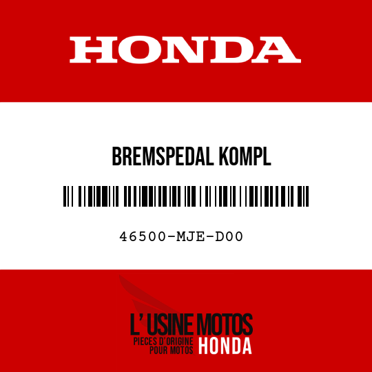 image de 46500-MJE-D00 BREMSPEDAL KOMPL