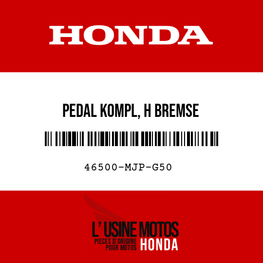 image de 46500-MJP-G50 PEDAL KOMPL, H BREMSE
