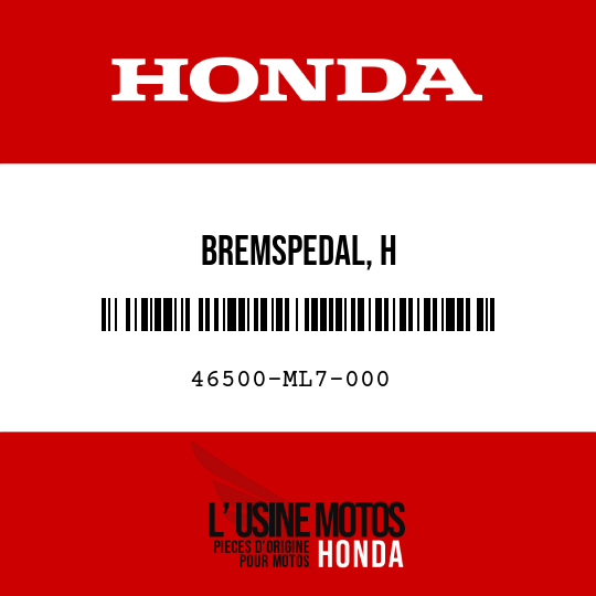 image de 46500-ML7-000 BREMSPEDAL, H