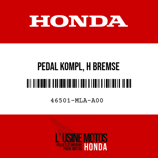 image de 46501-MLA-A00 PEDAL KOMPL, H BREMSE