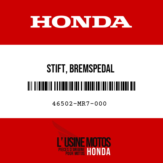 image de 46502-MR7-000 STIFT, BREMSPEDAL