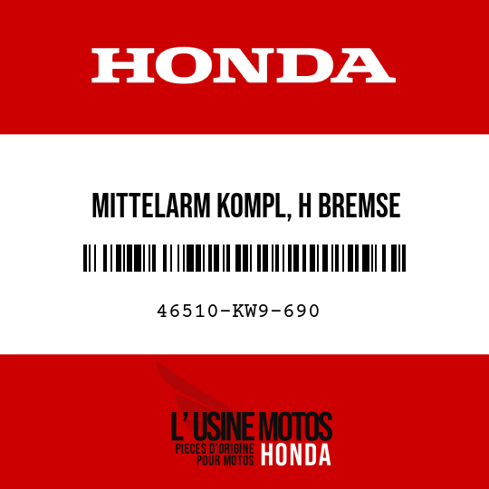 image de 46510-KW9-690 MITTELARM KOMPL, H BREMSE