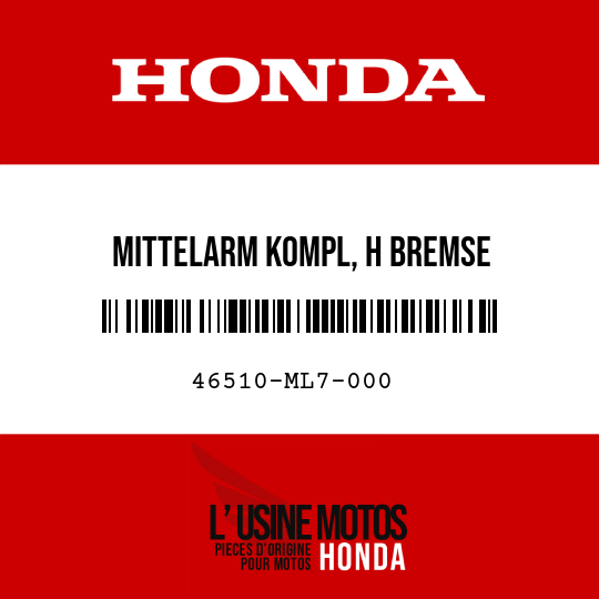 image de 46510-ML7-000 MITTELARM KOMPL, H BREMSE