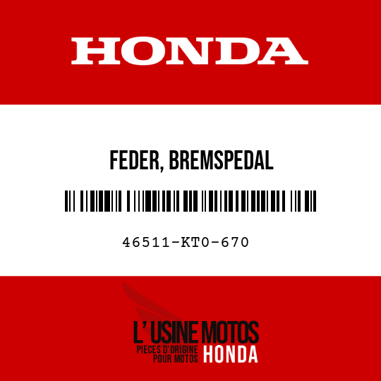 image de 46511-KT0-670 FEDER, BREMSPEDAL