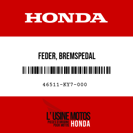 image de 46511-KY7-000 FEDER, BREMSPEDAL