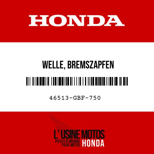 image de 46513-GBF-750 WELLE, BREMSZAPFEN