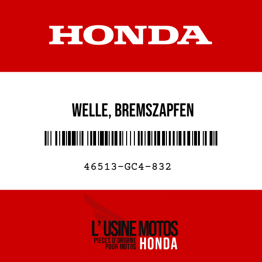 image de 46513-GC4-832 WELLE, BREMSZAPFEN