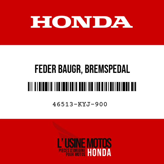 image de 46513-KYJ-900 FEDER BAUGR, BREMSPEDAL