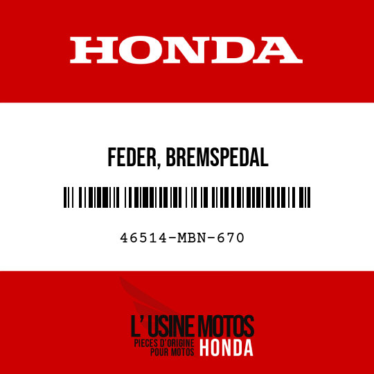 image de 46514-MBN-670 FEDER, BREMSPEDAL