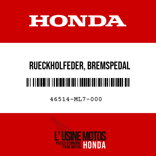 image de 46514-ML7-000 RUECKHOLFEDER, BREMSPEDAL