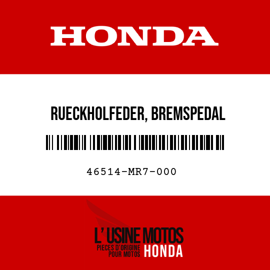 image de 46514-MR7-000 RUECKHOLFEDER, BREMSPEDAL