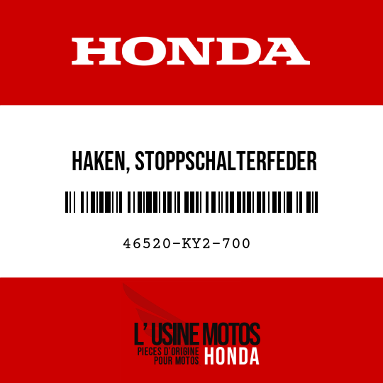 image de 46520-KY2-700 HAKEN, STOPPSCHALTERFEDER